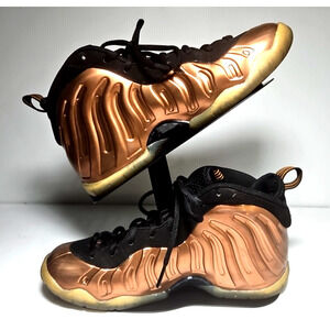 Nike Air Foamposite One Metallic Copper Black Size Mens 6 Women 7.5 EU 38.5